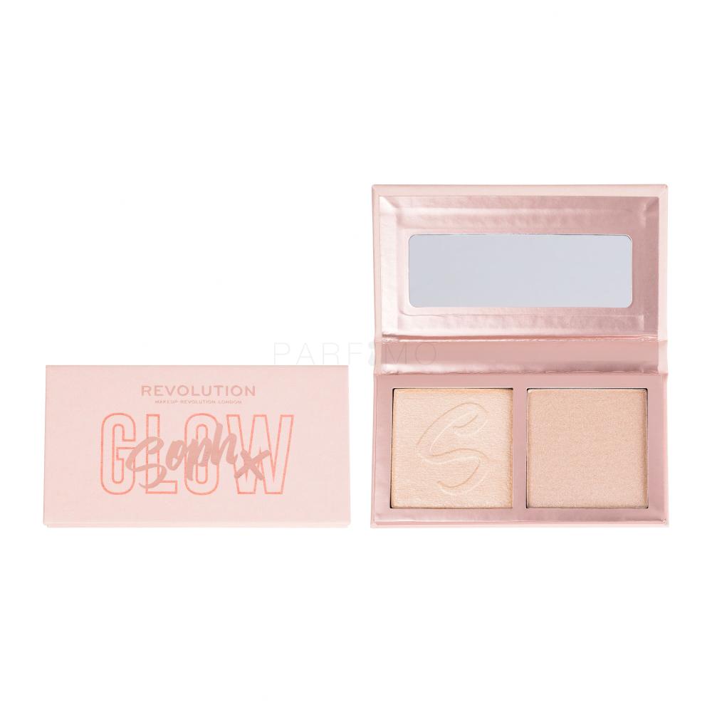 Makeup Revolution London Soph x Face Highlighter Duo Iluminator pentru femei 9 g Nuanţă Cookies & Cream