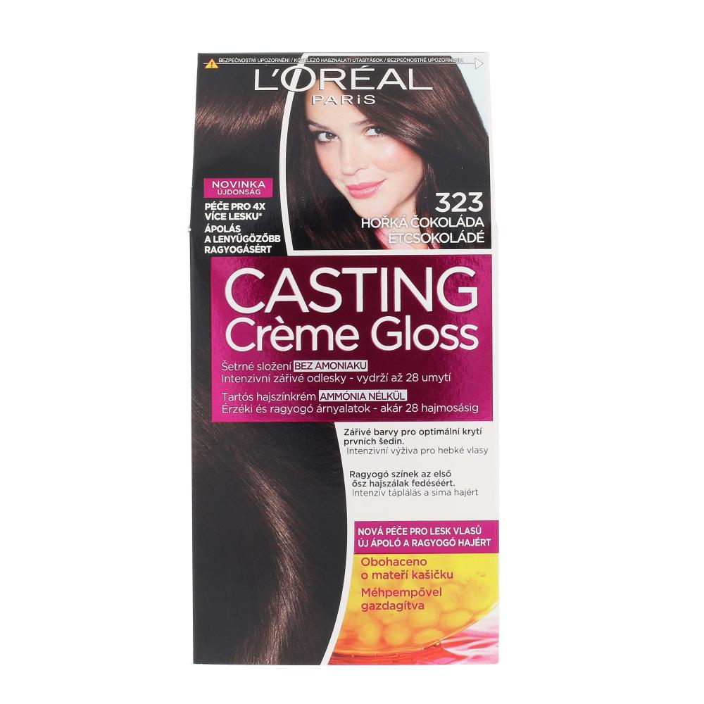 L'Oréal Paris Casting Creme Gloss Vopsea de păr pentru femei 48 ml Nuanţă 323 Darkest Chocolate Cutie cu defect