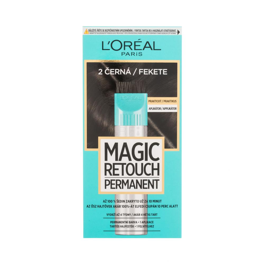 L'Oréal Paris Magic Retouch Permanent Vopsea de păr pentru femei 18 ml Nuanţă 2 Black