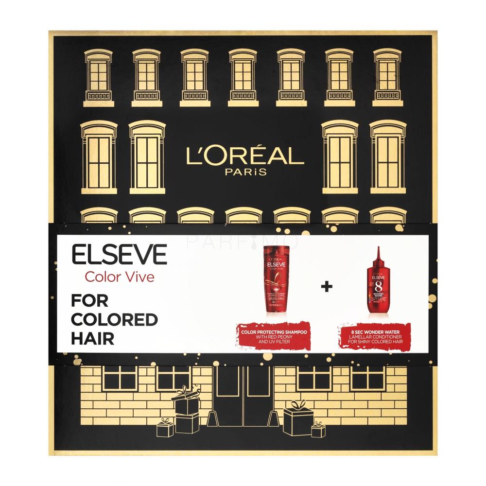 L'Oréal Paris Elseve Color-Vive Set cadou Șampon Elseve Color Vive 250 ml + balsam Elseve Color Vive 8 Second Wonder Water 200 ml