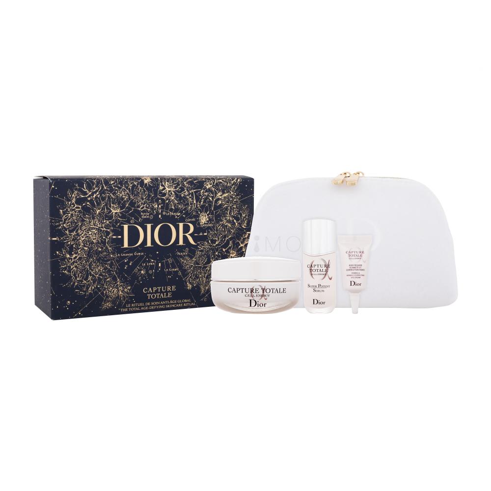 Dior Capture Totale C.E.L.L. Energy Set cadou Cremă de zi Capture Totale C.E.L.L. Energy 50 ml + cremă de ochi Capture Totale C.E.L.L. Energy 5 ml + ser facial Capture Totale C.E.L.L. Energy Super Potent Serum 10 ml + geantă cosmetică
