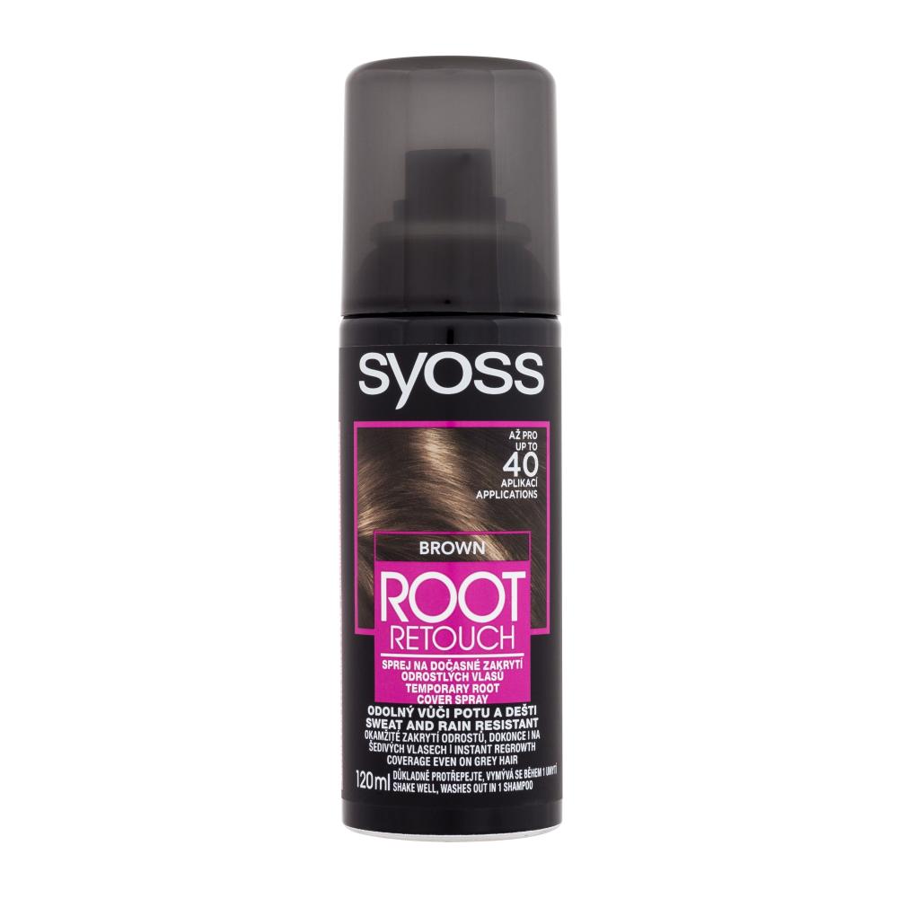 Syoss Root Retoucher Temporary Root Cover Spray Vopsea de păr pentru femei 120 ml Nuanţă Brown