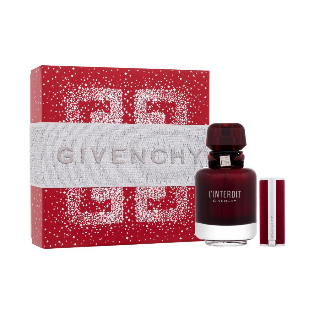 Speed ​​up Booth Blink Givenchy L´Interdit Rouge Set cadou Apă de parfum 50 ml + ruj de buze Le  Rouge Deep Velvet 1,5 g 37 Rouge Grainé | Parfimo.ro