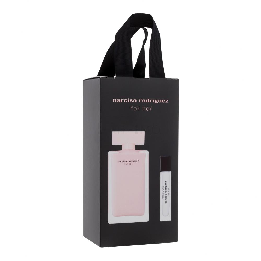 Narciso Rodriguez For Her Set cadou Apă de parfum 100 ml + apă de parfum Pure Musc 10 ml Cutie cu defect