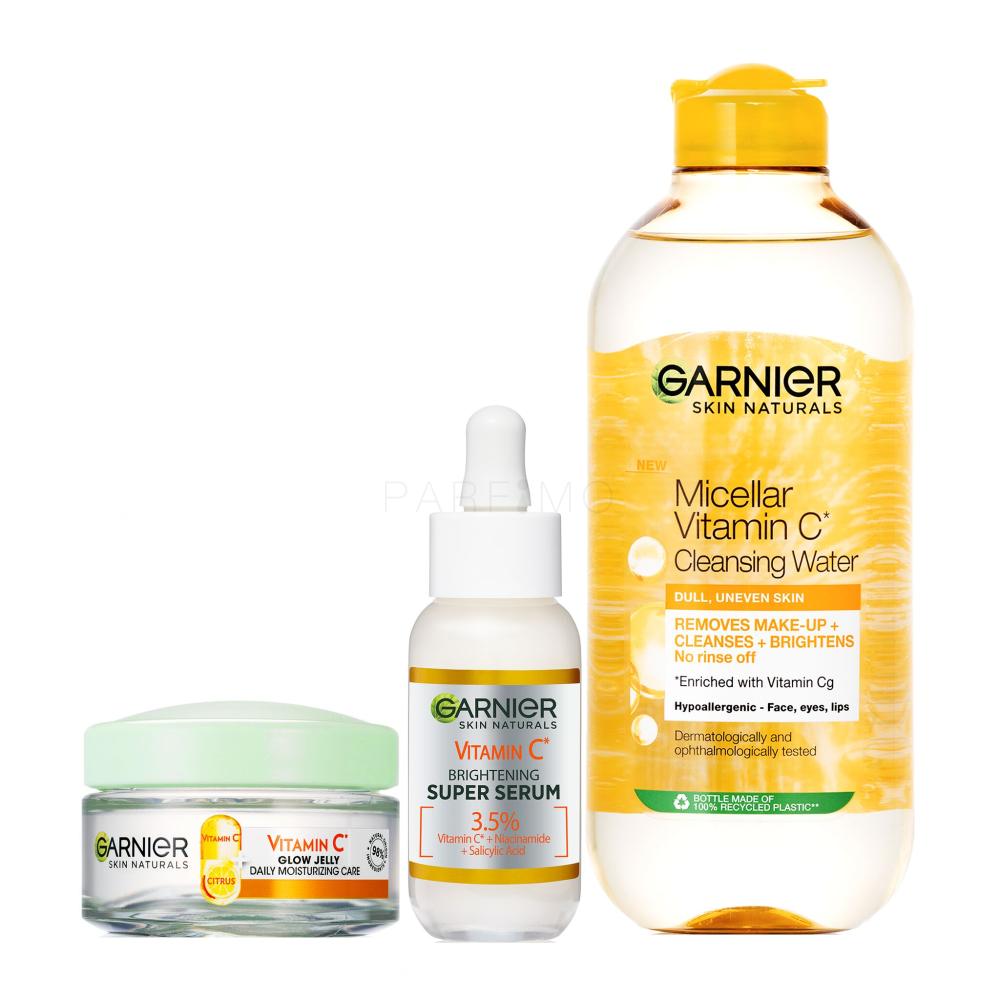 Set Cremă gel Garnier Skin Naturals Vitamin C Glow Jelly Daily
