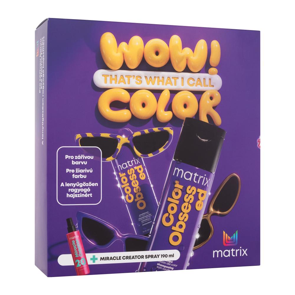 Matrix Color Obsessed Set cadou Șampon Color Obsessed Shampoo 300 ml + balsam Color Obsessed Conditioner 300 ml + ingrijire leave in Miracle Creator 190 ml