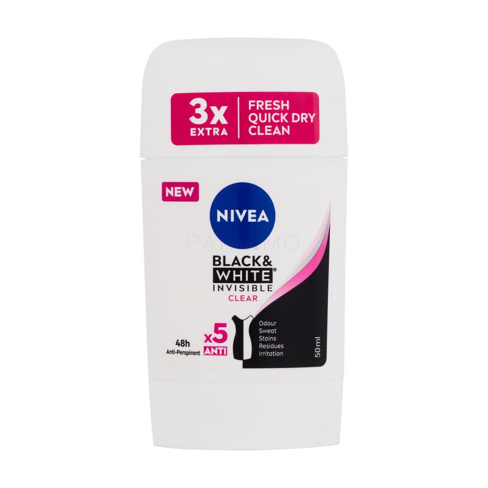 Nivea Black & White Invisible Clear 48h Antiperspirant pentru femei 50 ml
