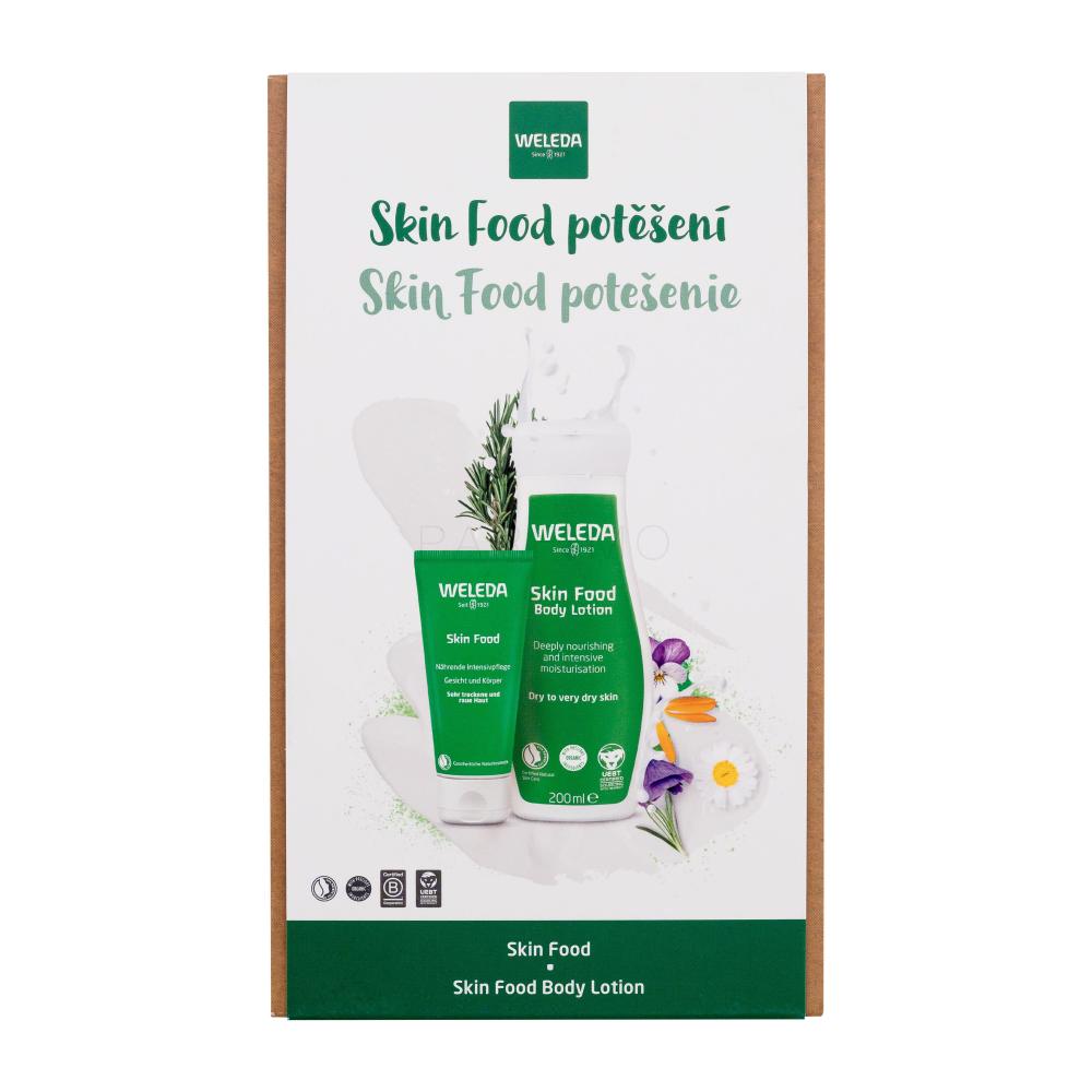 Weleda Skin Food Set cadou Loțiune de corp Skin Food 200 ml + Cremă de față și corp Skin Food Face and Body Cream 30 ml