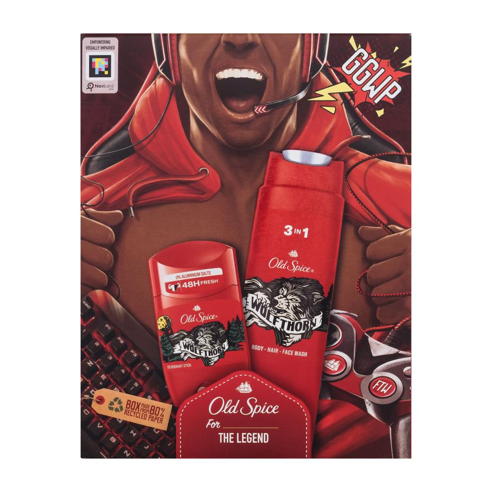 Old Spice Wolfthorn Set cadou Deostick 50 ml + gel de duș 3în1 250 ml