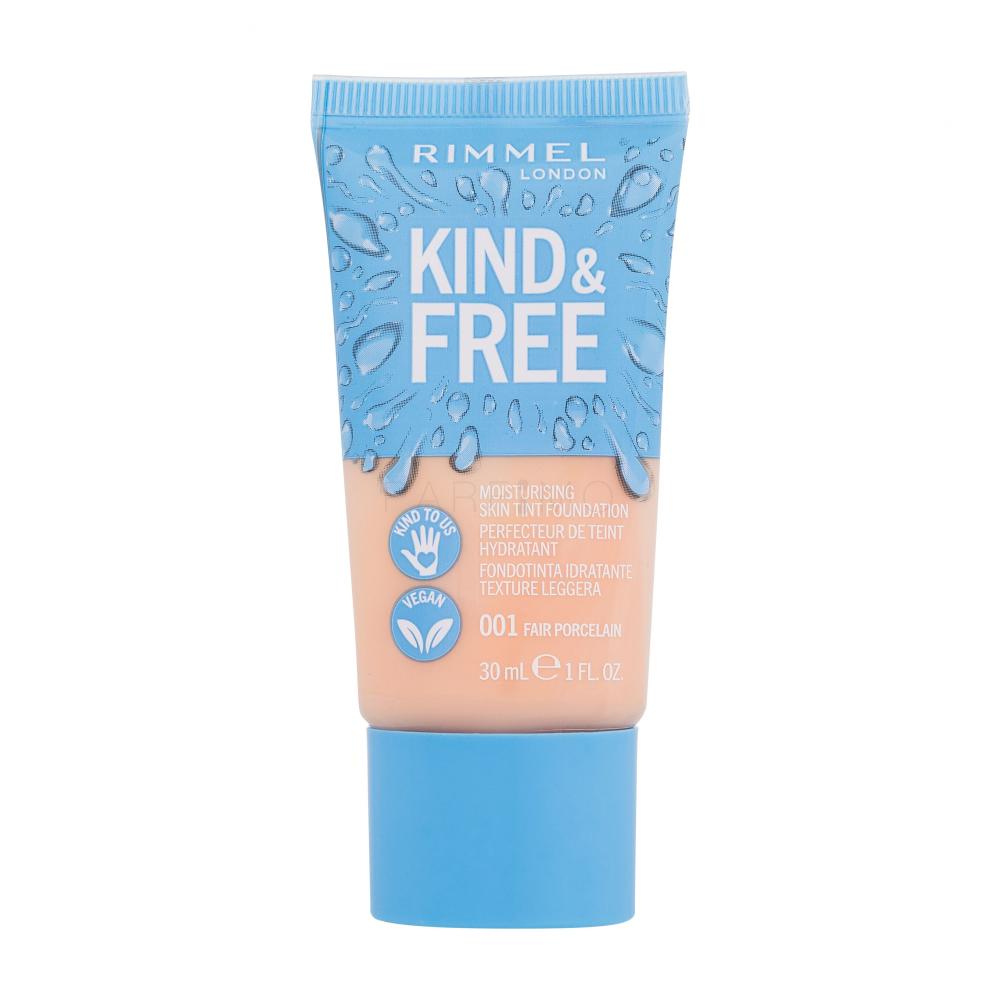 Rimmel London Kind & Free Skin Tint Foundation Fond de ten pentru femei 30 ml Nuanţă 001 Fair Porcelain
