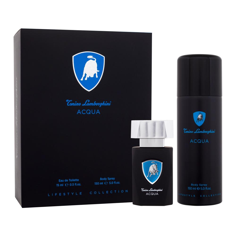 Lamborghini Acqua Set cadou Apă de toaletă 15 ml + spray de corp 150 ml