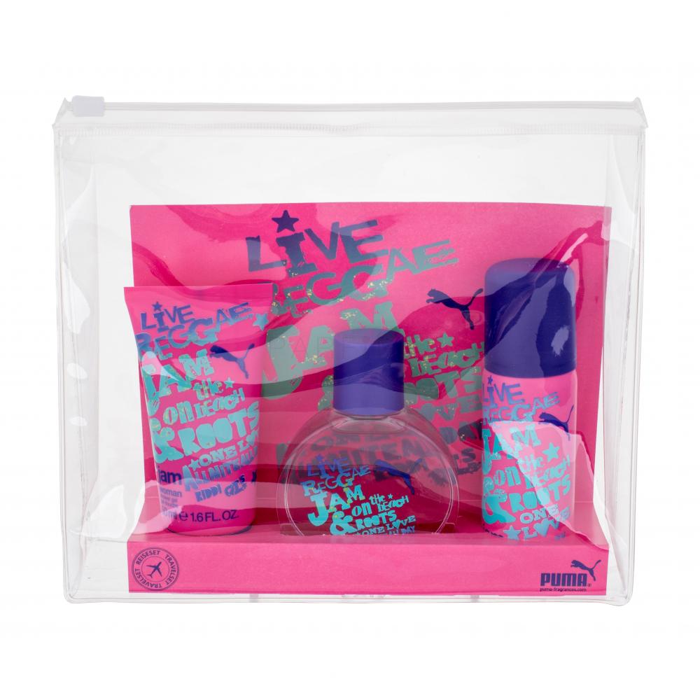 Puma Jam Woman Set cadou EDT 40 ml + Gel de dus 50 ml + Deodorant  Spray 50 ml