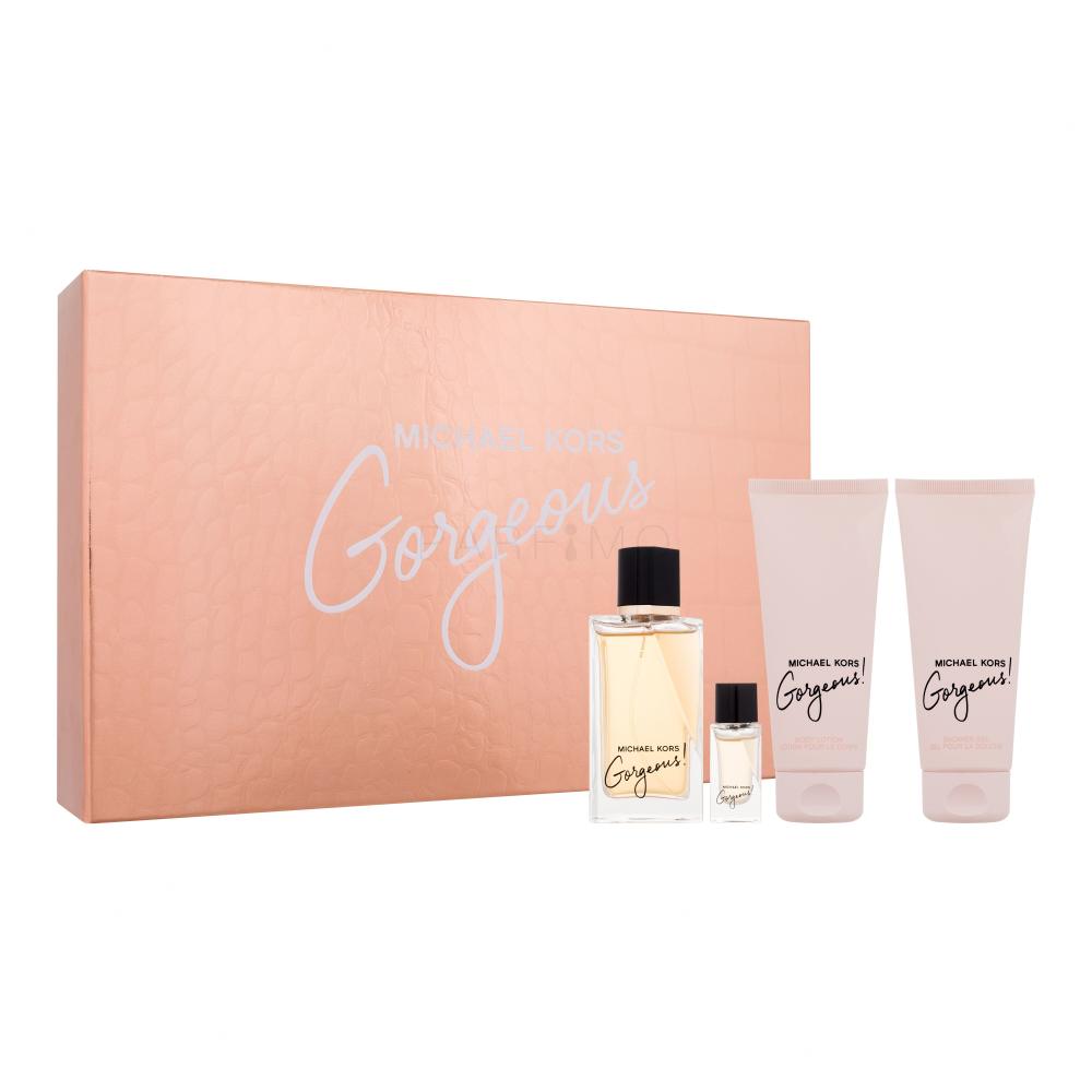 Michael Kors Gorgeous! Set cadou Apă de parfum 100 ml + apă de parfum 5 ml + loțiune de corp 100 ml + gel de duș 100 ml