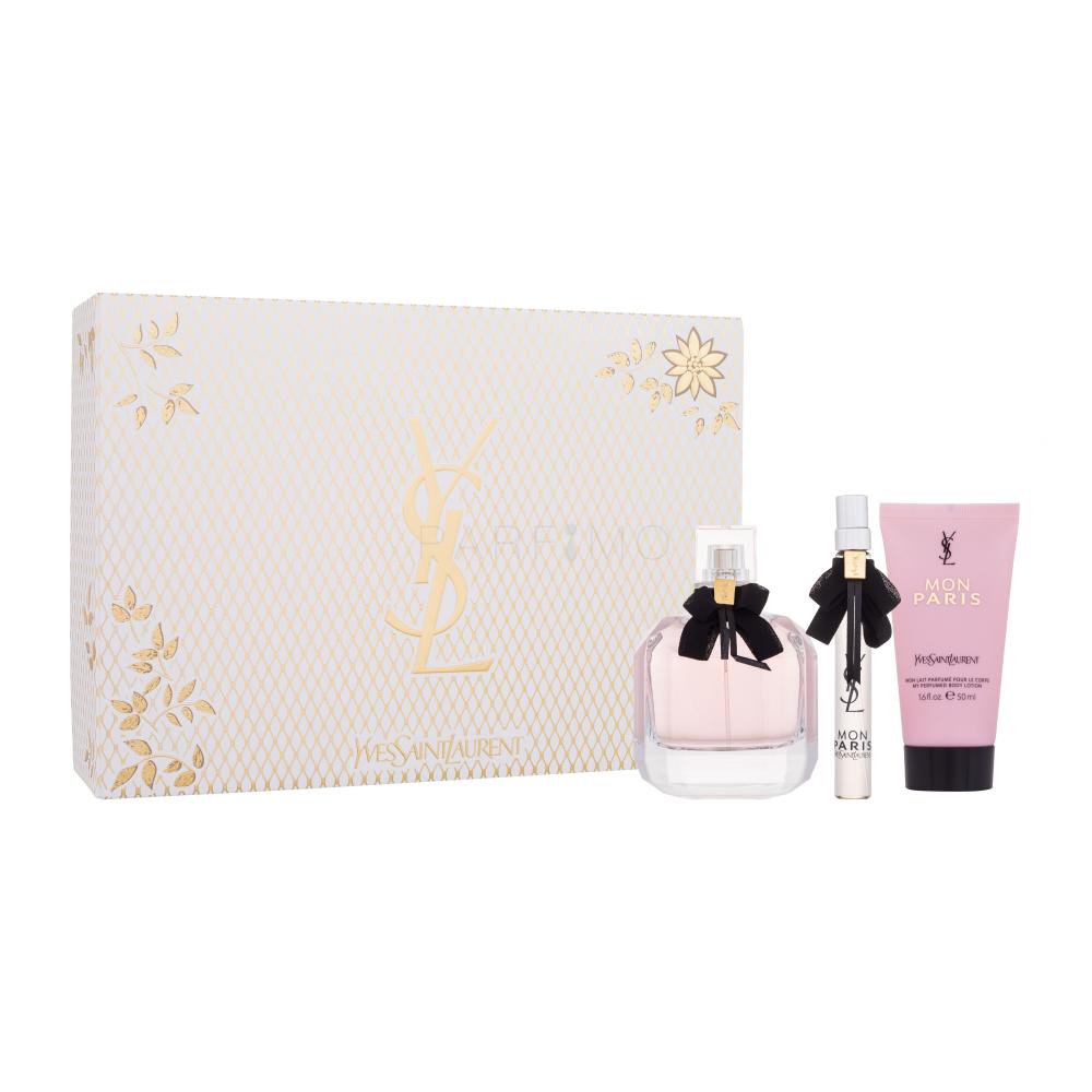 Yves Saint Laurent Mon Paris Set cadou Apă de parfum 90 ml + loțiune de corp 50 ml + apă de parfum 10 ml