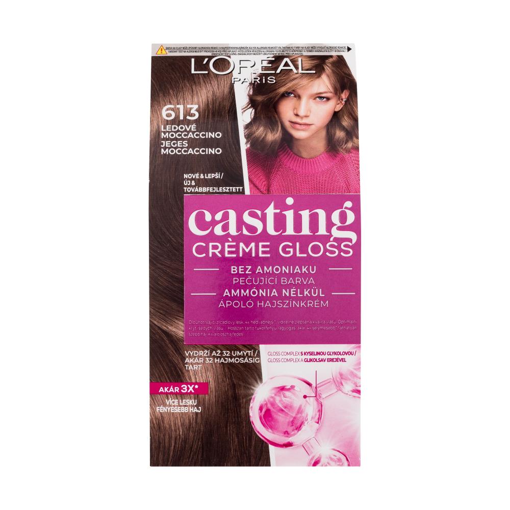 L'Oréal Paris Casting Creme Gloss Vopsea de păr pentru femei 48 ml Nuanţă 613 Iced Moccaccino