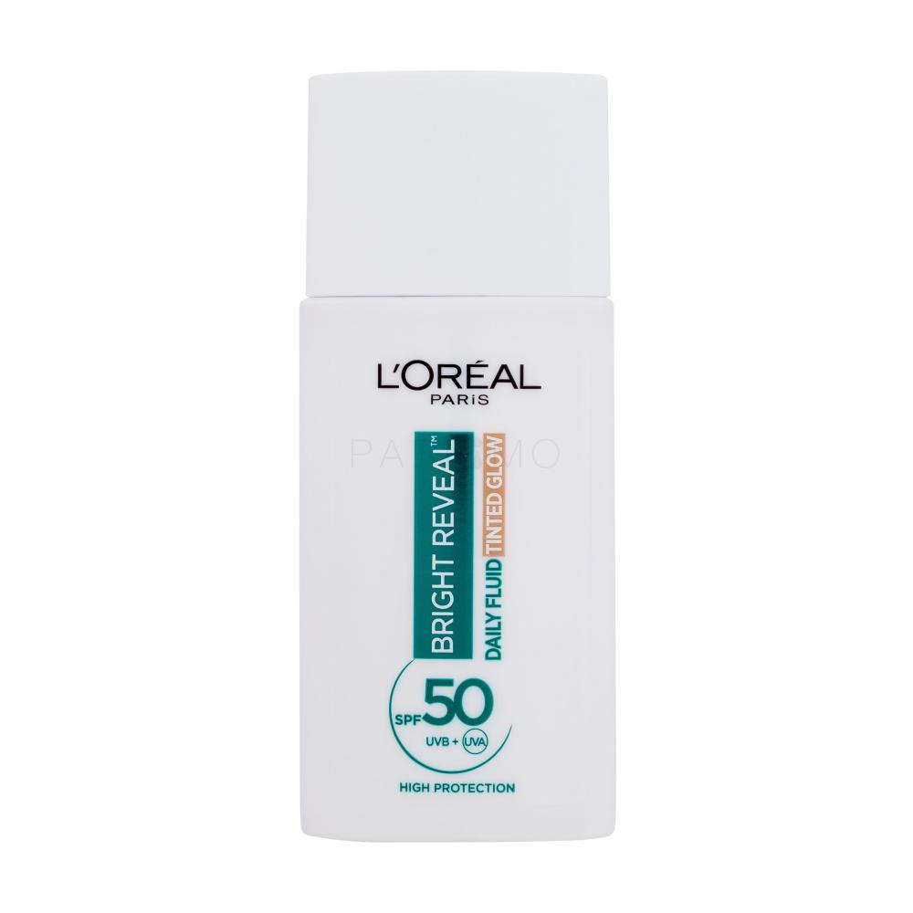 L'Oréal Paris Bright Reveal Daily Fluid Tinted Glow SPF50+ Cremă de zi 50 ml