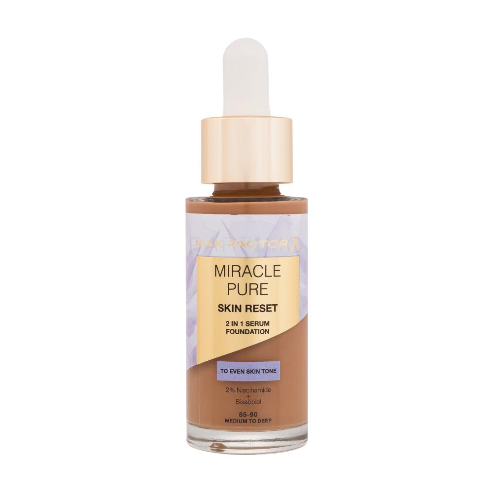 Max Factor Miracle Pure Skin Reset 2in1 Serum Foundation Fond de ten pentru femei 30 ml Nuanţă 85-90 Medium To Deep