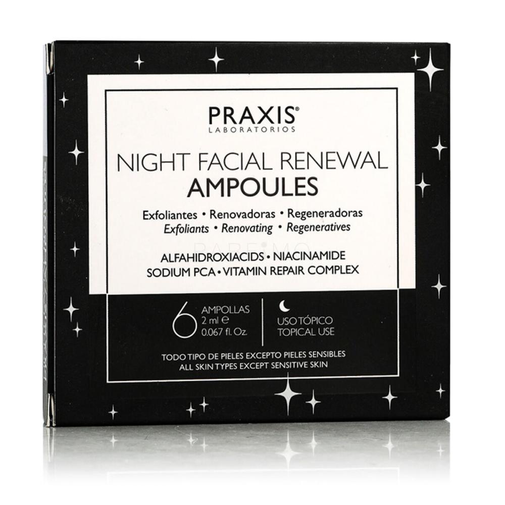 Praxis Laboratorios Night Facial Renewal Ampoules Ser facial 6x2 ml