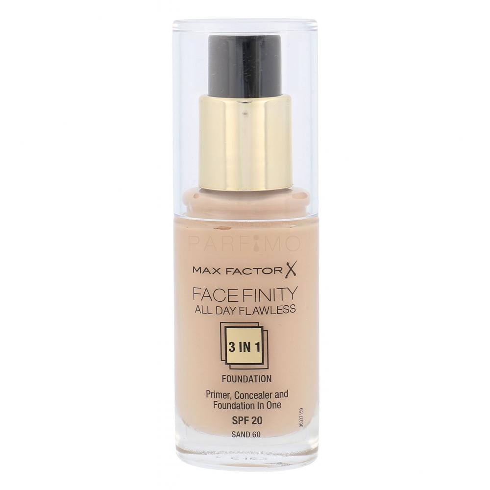 Max Factor Facefinity 3 In 1 Spf20 Fond De Ten Pentru Femei 30 Ml Nuanţă 60 Sand Parfimo Ro