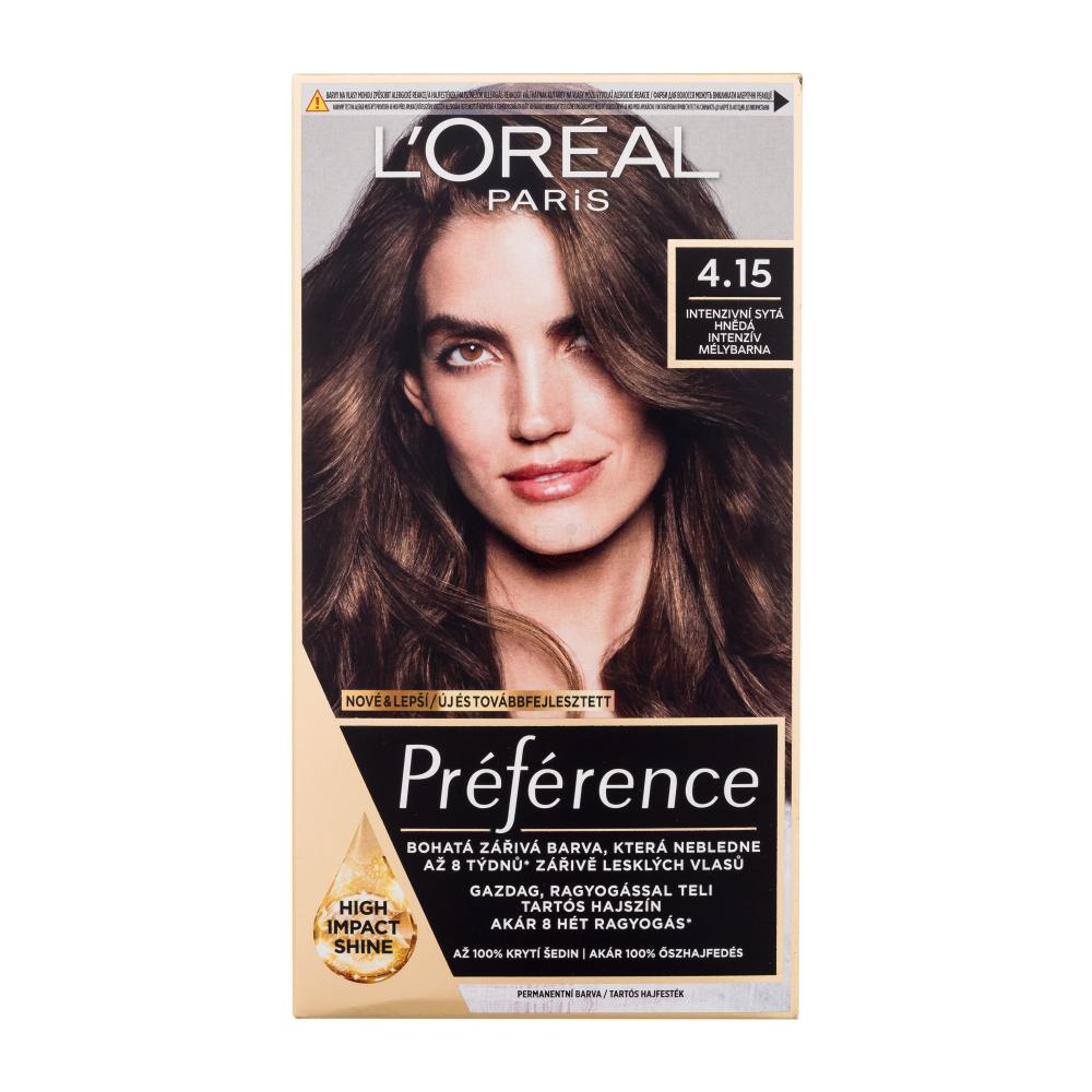 L'Oréal Paris Préférence Vopsea de păr pentru femei 60 ml Nuanţă 4.15