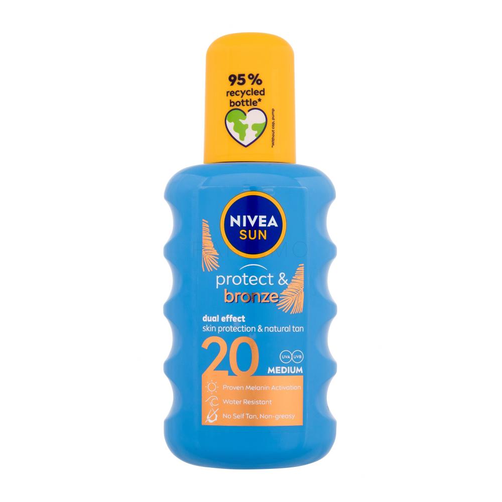 Nivea Sun Protect & Bronze Sun Spray SPF20 Pentru corp 200 ml