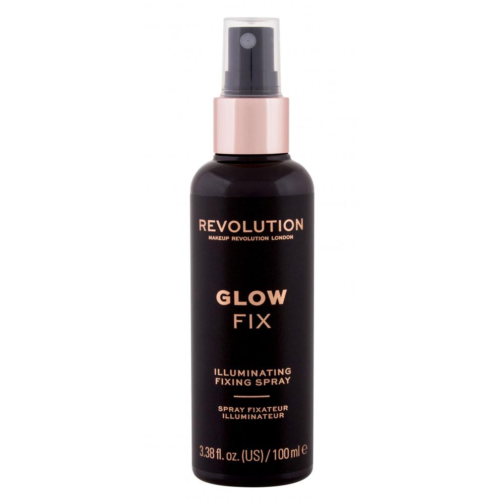 Makeup Revolution London Glow Fix Illuminating Fixing Spray Spray fixator pentru femei 100 ml