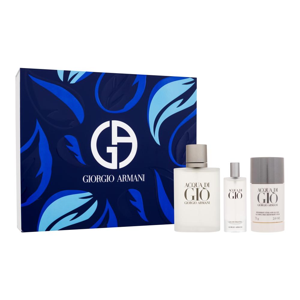 Giorgio Armani Acqua di Giò Pour Homme Set cadou Apă de toaletă 100 ml + apă de toaletă 15 ml + deostick 75 ml
