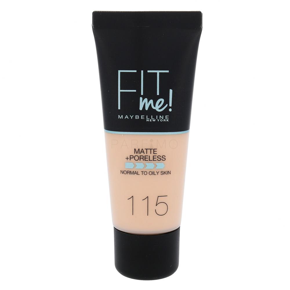 Maybelline Fit Me! Matte + Poreless Fond de ten pentru femei 30 ml Nuanţă 115 Ivory