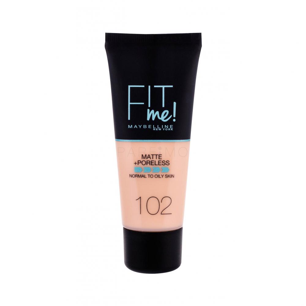 Maybelline Fit Me! Matte + Poreless Fond de ten pentru femei 30 ml Nuanţă 102 Fair Ivory