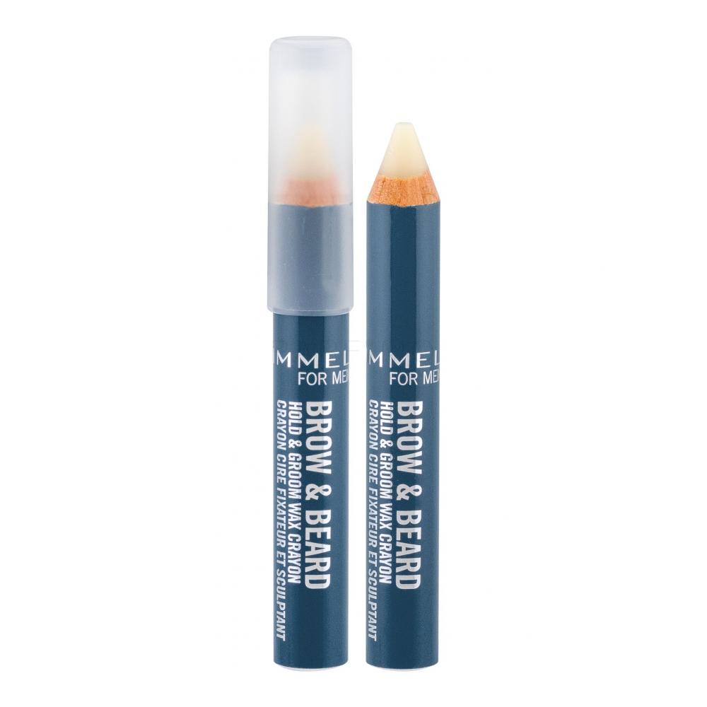 Rimmel London For Men Brow & Beard Ceară de barbă pentru bărbați 2,2 g Nuanţă 001 Clear