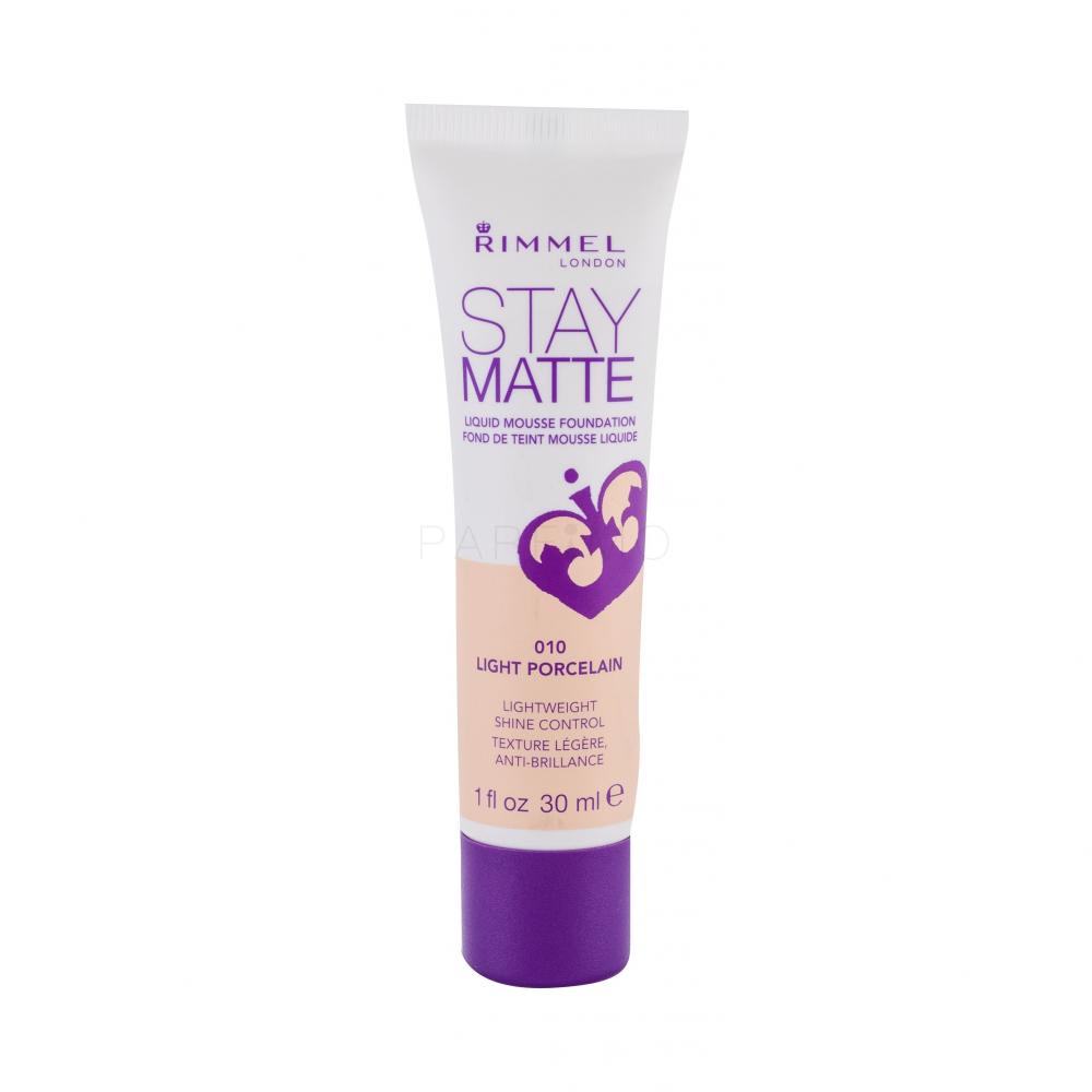 Rimmel London Stay Matte Liquid Mousse Foundation Fond De Ten Pentru Femei 30 Ml Nuanţă 010 Light Porcelain Parfimo Ro