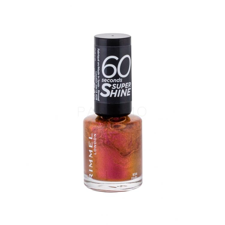 Rimmel London 60 Seconds Super Shine Lac de unghii pentru femei 8 ml Nuanţă 834 Fab!