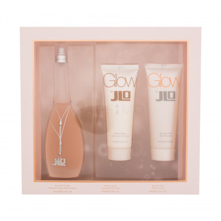 Jennifer Lopez Glow By JLo Set cadou Apa de toaleta 100 ml + Lapte de corp 75 ml + Gel de dus 75 ml