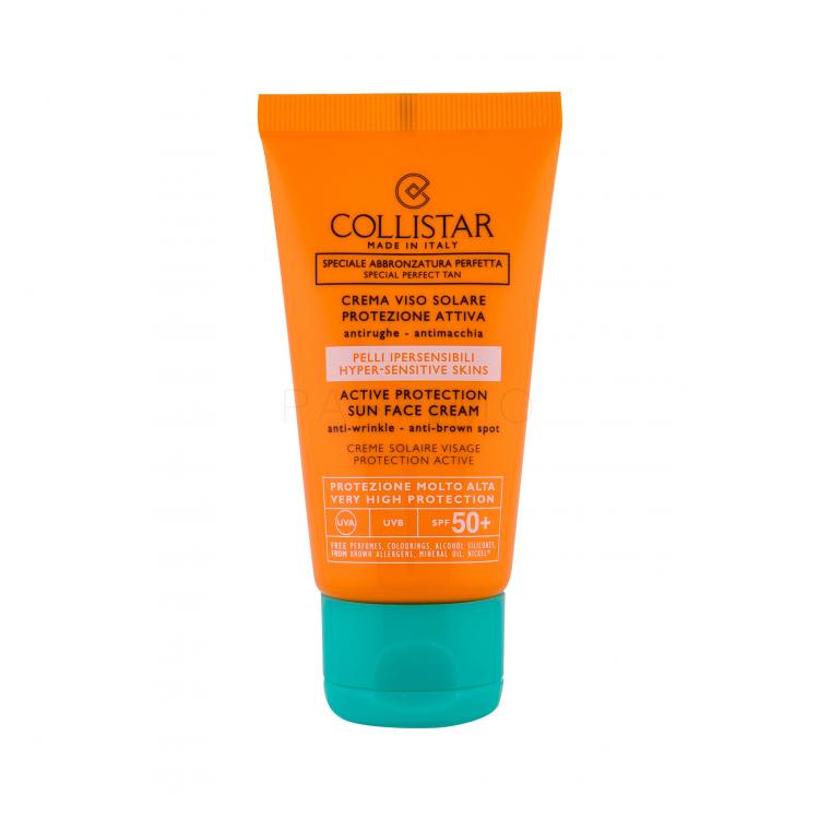 Collistar Special Perfect Tan Active Protection Sun Face SPF50+ Pentru ten pentru femei 50 ml