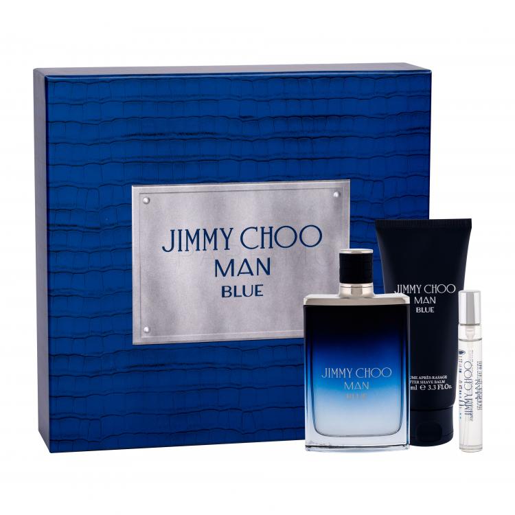Jimmy Choo Jimmy Choo Man Blue Set cadou EDT 100 ml + EDT 7,5 ml + Balsam dupa barbierit 100 ml