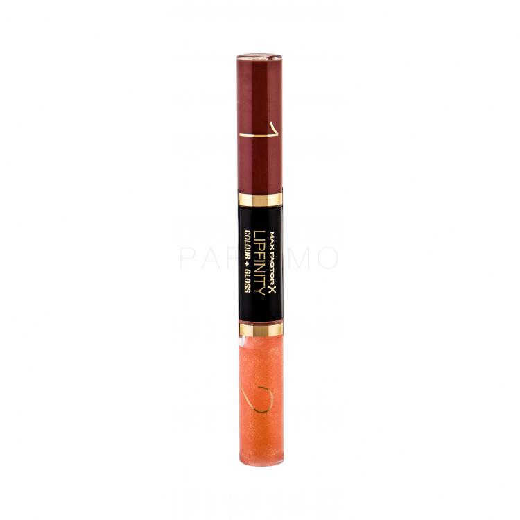 Max Factor Lipfinity Colour + Gloss Ruj de buze pentru femei 2x3 ml Nuanţă 630 More &amp; More Macchiato