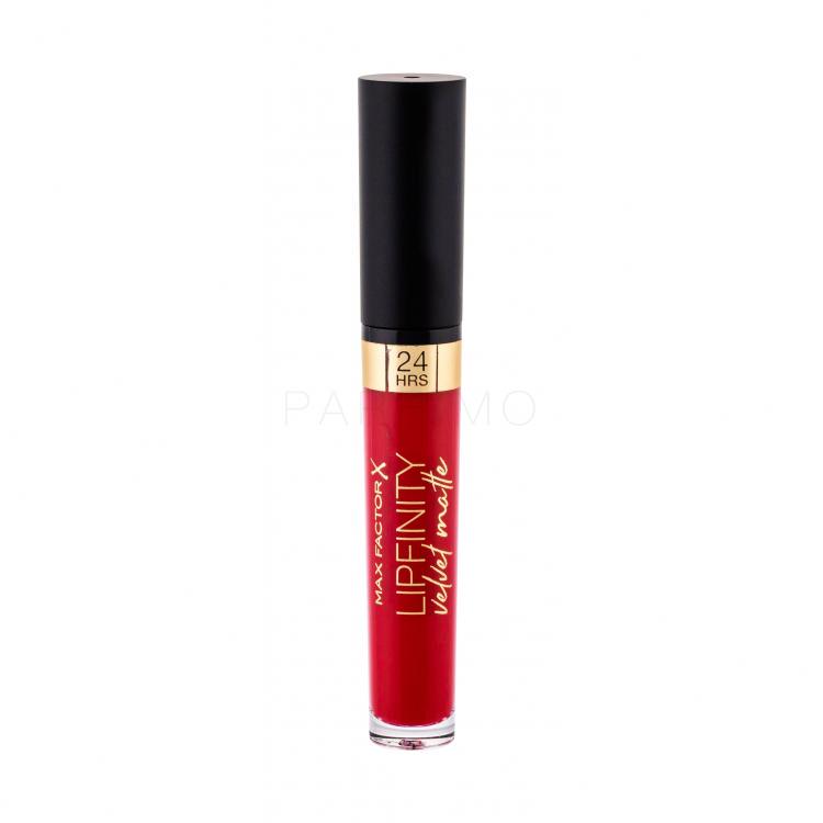 Max Factor Lipfinity Velvet Matte 24HRS Ruj de buze pentru femei 3,5 ml Nuanţă 025 Red Luxury