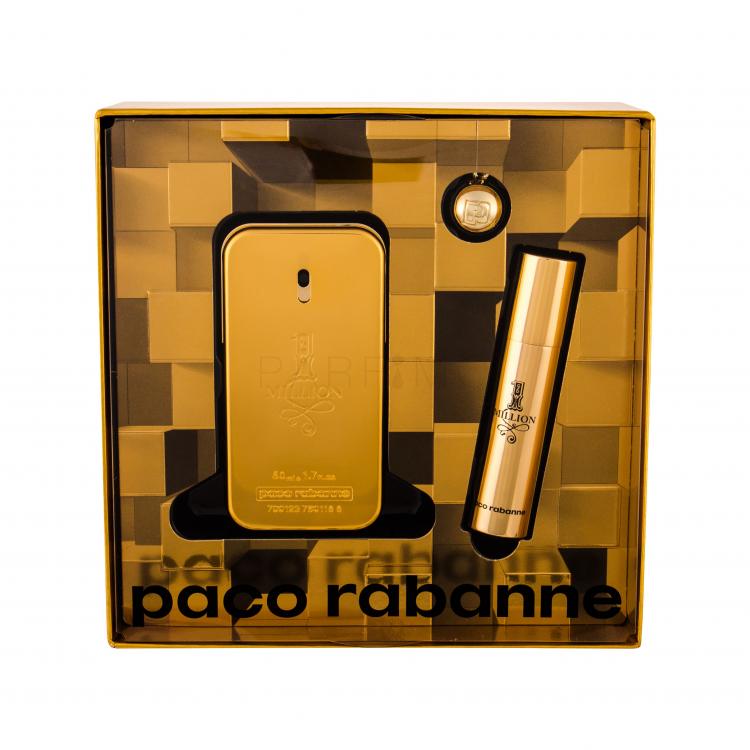 Paco Rabanne 1 Million Set cadou Apa de toaleta 50 ml + Apa de toaleta 10 ml + Breloc