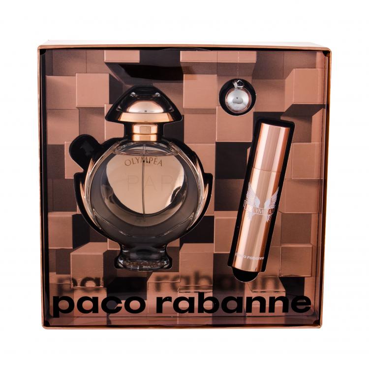 Paco Rabanne Olympéa Set cadou Apa de parfum 50 ml + Apa de parfum 10 ml + breloc