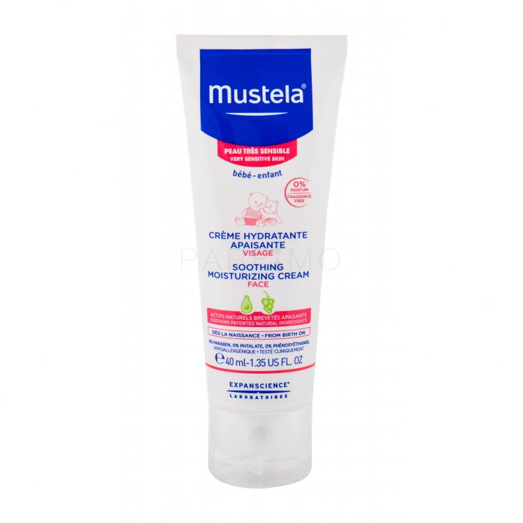 Mustela Bébé Soothing Moisturizing Face Cream Cremă de zi pentru copii 40 ml