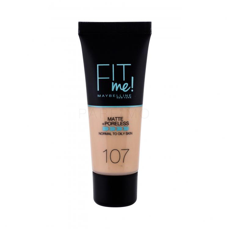 Maybelline Fit Me! Matte + Poreless Fond de ten pentru femei 30 ml Nuanţă 107 Rose Beige