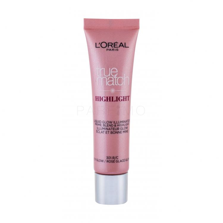 L&#039;Oréal Paris True Match Highlight Liquid Glow Iluminator pentru femei 30 ml Nuanţă 301.R/C Icy Glow