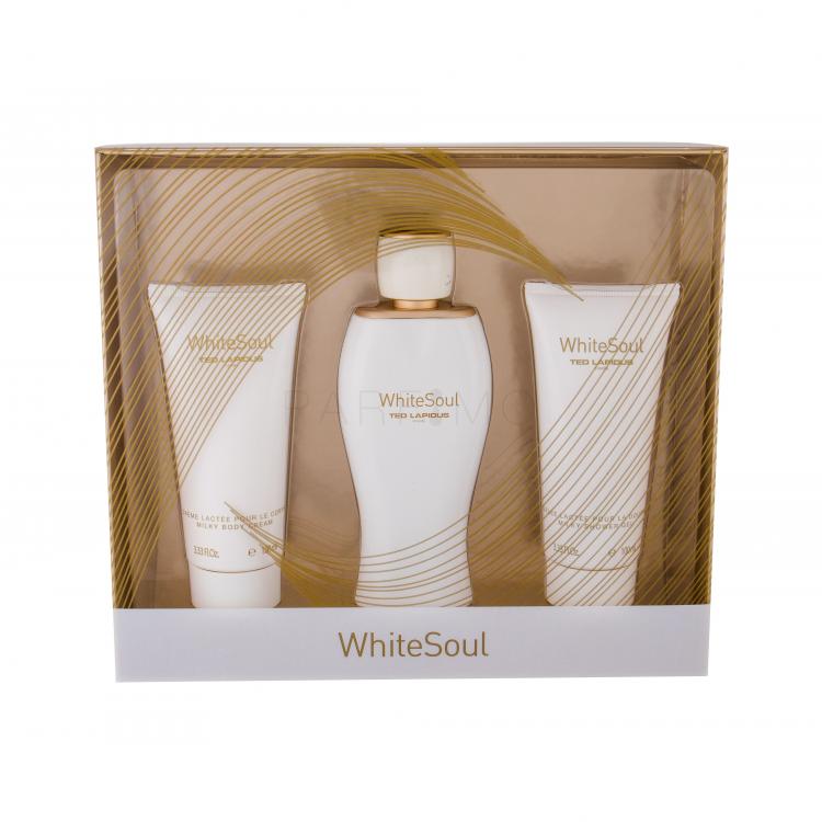 Ted Lapidus White Soul Set cadou Apa de parfum100 ml + Crema de corp 100 ml + Gel de dus 100 ml