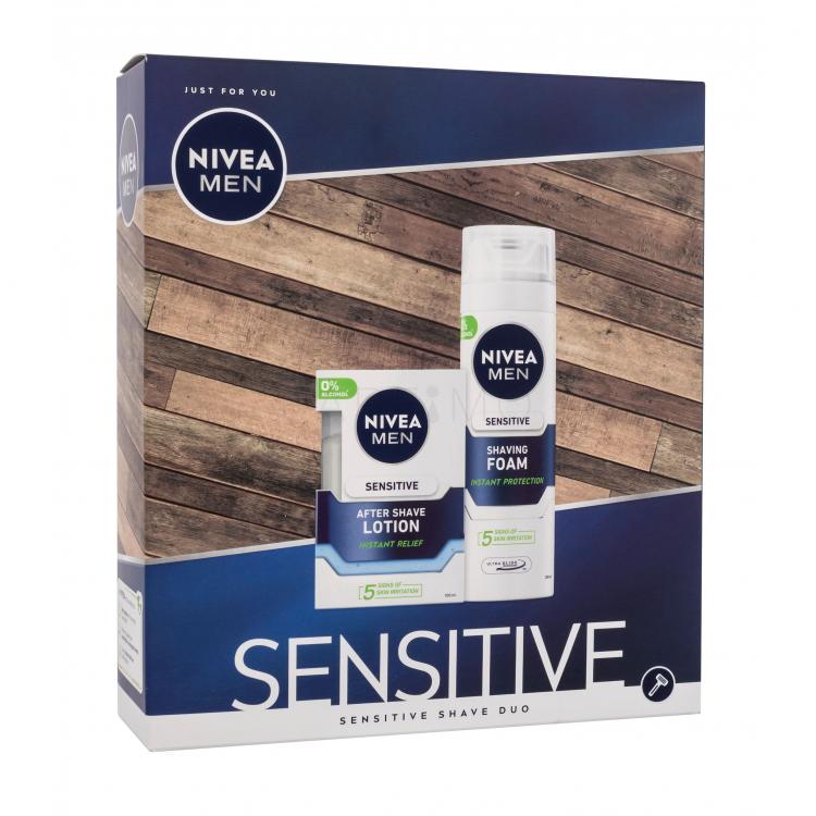 Nivea Men Sensitive Shave Kit Set cadou aftershave 100 ml + spuma de barbierit 200 ml