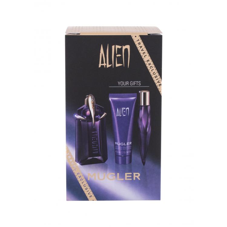 Thierry Mugler Alien Set cadou apa de parfum 60 ml + apa de parfum 10 ml +lotiune de corp 50 ml Reincarcabil