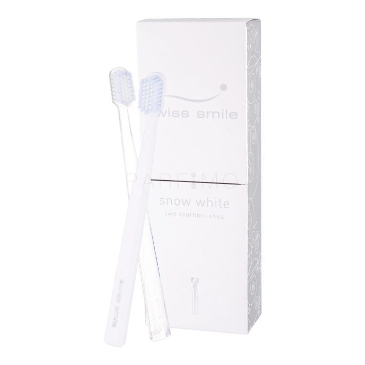 swiss smile Snow White Set cadou Periuta de dinti pentru albire White 1 buc + Periuta de dinti pentru albire Transparent 1 buc