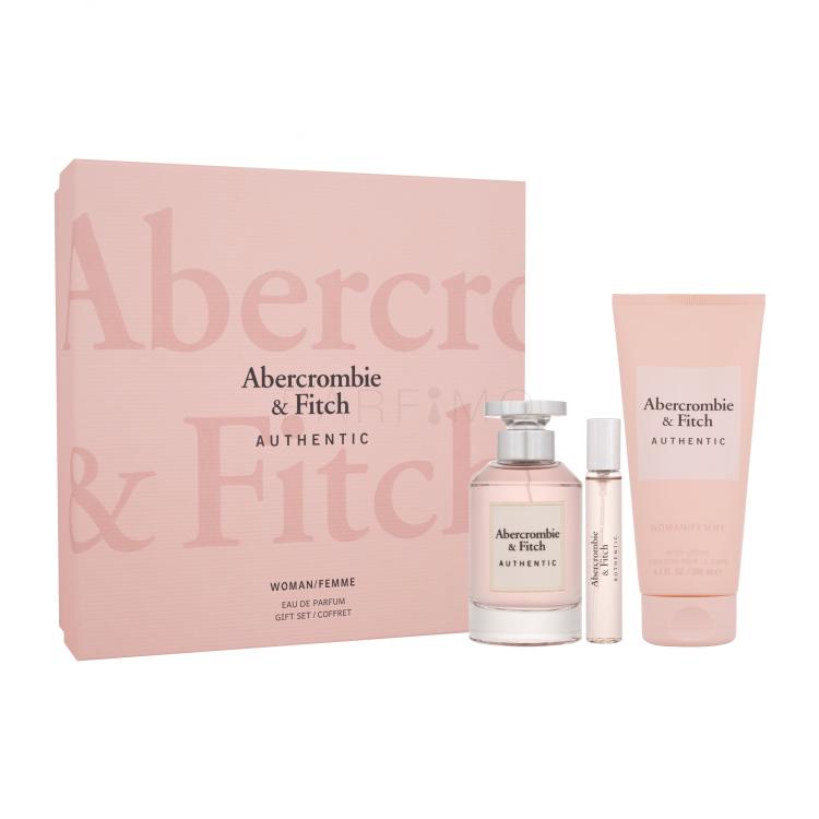 Abercrombie &amp; Fitch Authentic Set cadou apa de parfum 100 ml + apa de parfum 15 ml + lotiune de corp 200 ml