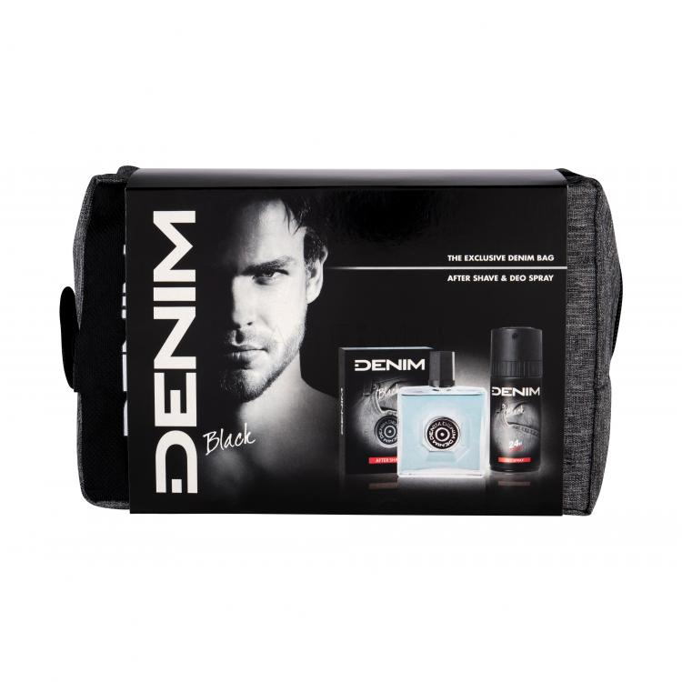 Denim Black Set cadou aftershave 100 ml + deodorant 150 ml + geanta cosmetica