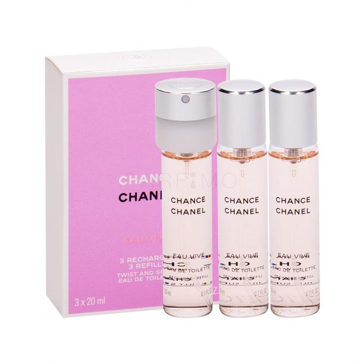 Chanel Chance Eau Vive Apă de toaletă pentru femei Rezerva 3x20 ml