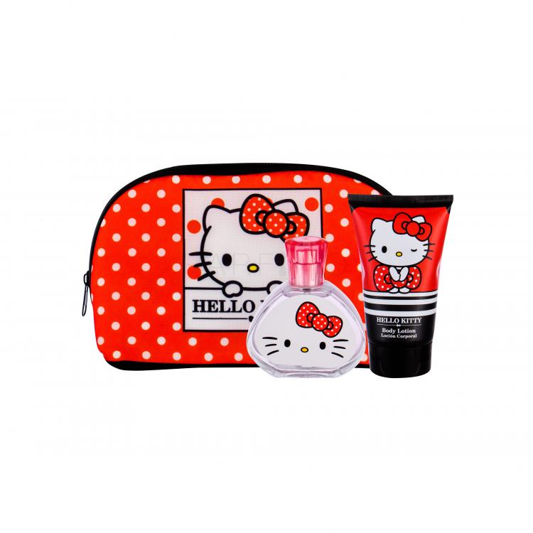 Koto Parfums Hello Kitty Set cadou apa de toaleta 50 ml + lotiune de corp 100 ml + geanta cosmetica